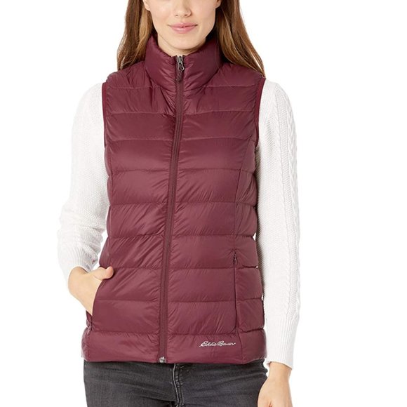 Eddie Bauer CirrusLite Down Vest Dark Berry - Picture 1 of 3